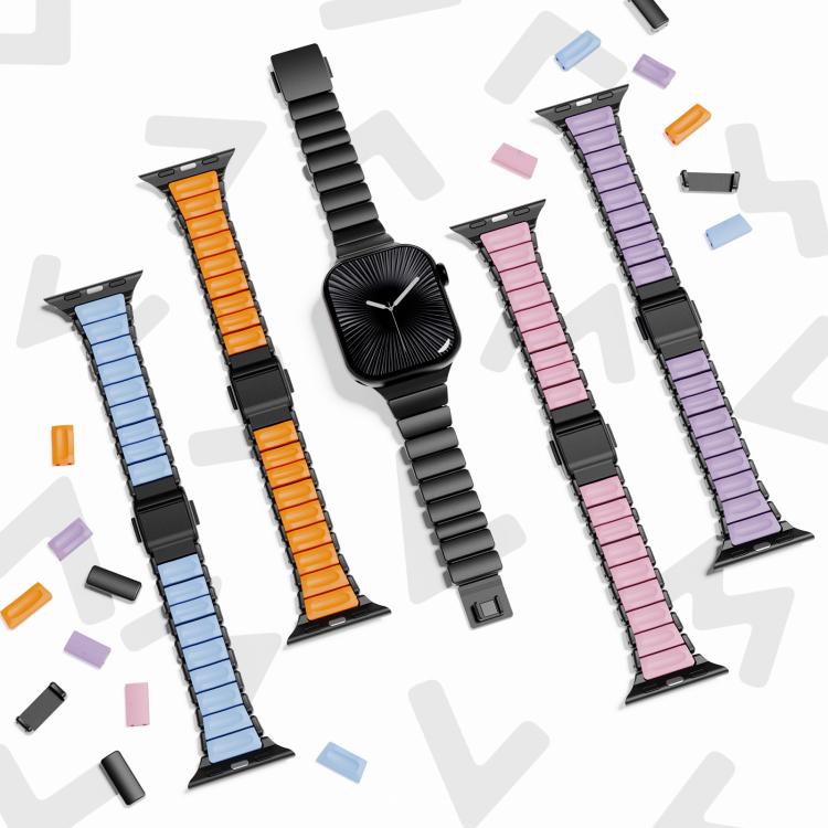 One-bead Waist Stainless Steel Norman Buckle Magnetic Watch Band, For Apple Watch 42mm / 41mm / 40mm / 38mm