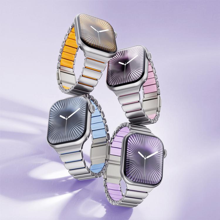 One-bead Waist Stainless Steel Norman Buckle Magnetic Watch Band, For Apple Watch 42mm / 41mm / 40mm / 38mm