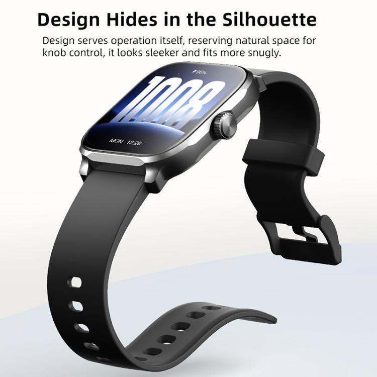 GS12 1.96 inch Ultra-HD Large Screen BT Calling Smart Watch, Support Health Monitoring