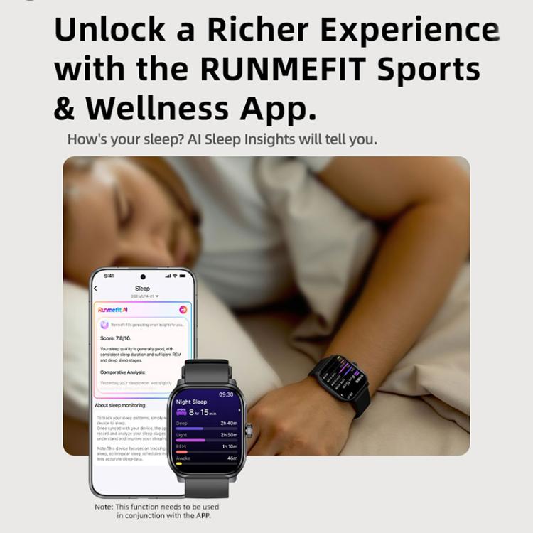GS12 1.96 inch Ultra-HD Large Screen BT Calling Smart Watch, Support Health Monitoring