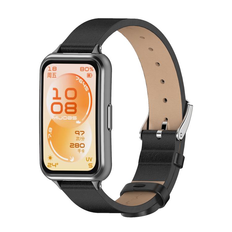 MIJOBS Microfiber Vegan Leather Watch Band, For Huawei Band 11 / Band 11 Pro