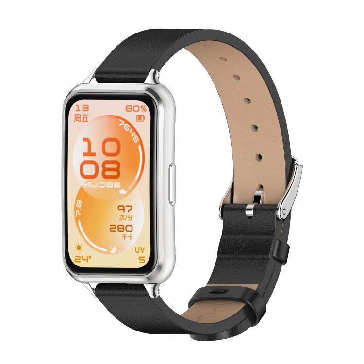 MIJOBS Microfiber Vegan Leather Watch Band, For Huawei Band 11 / Band 11 Pro