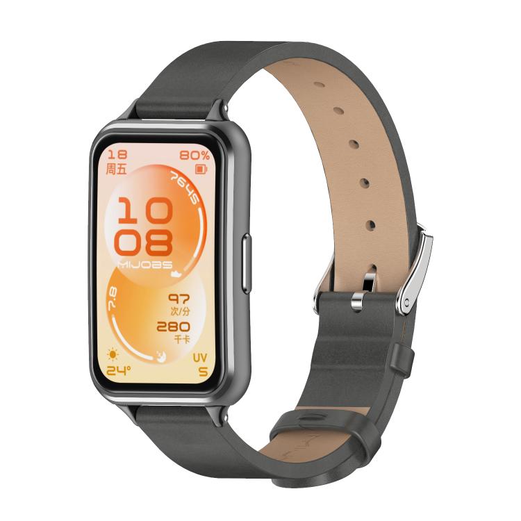 MIJOBS Microfiber Vegan Leather Watch Band, For Huawei Band 11 / Band 11 Pro