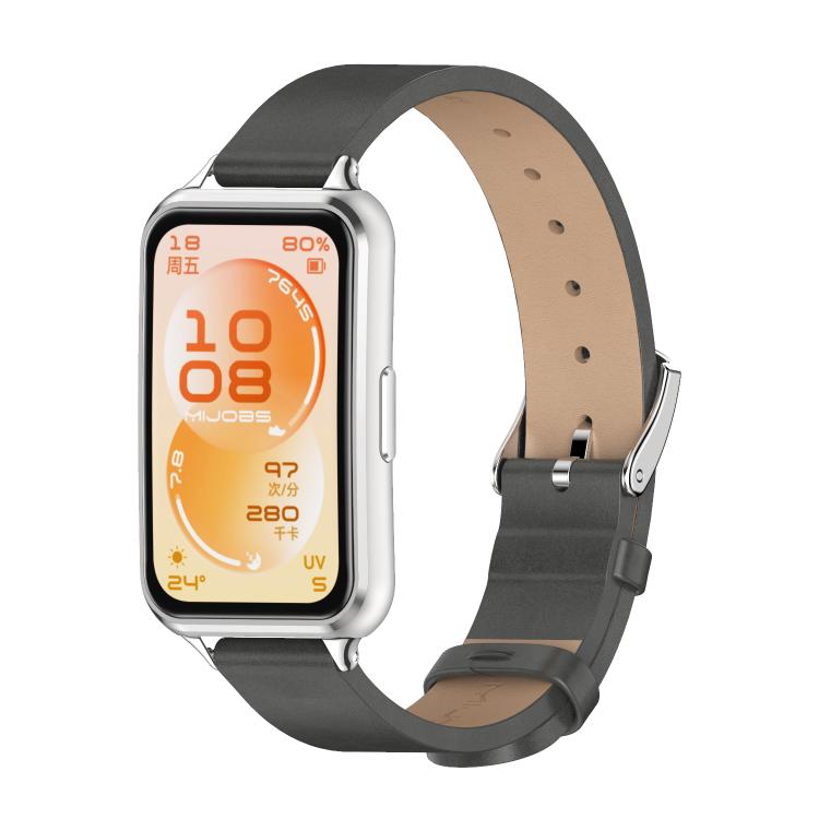 MIJOBS Microfiber Vegan Leather Watch Band, For Huawei Band 11 / Band 11 Pro