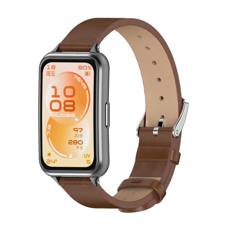 MIJOBS Microfiber Vegan Leather Watch Band, For Huawei Band 11 / Band 11 Pro
