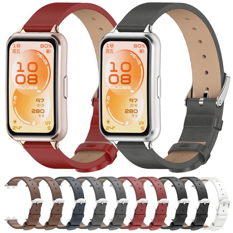 MIJOBS Microfiber Vegan Leather Watch Band, For Huawei Band 11 / Band 11 Pro