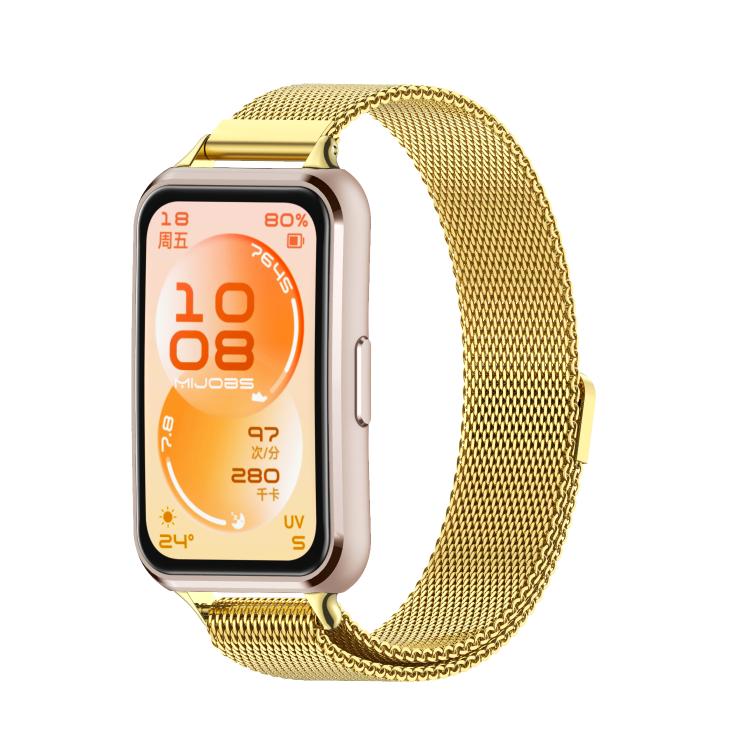 MIJOBS Milanese Magnetic Stainless Steel Watch Band, For Huawei Band 11 / Band 11 Pro