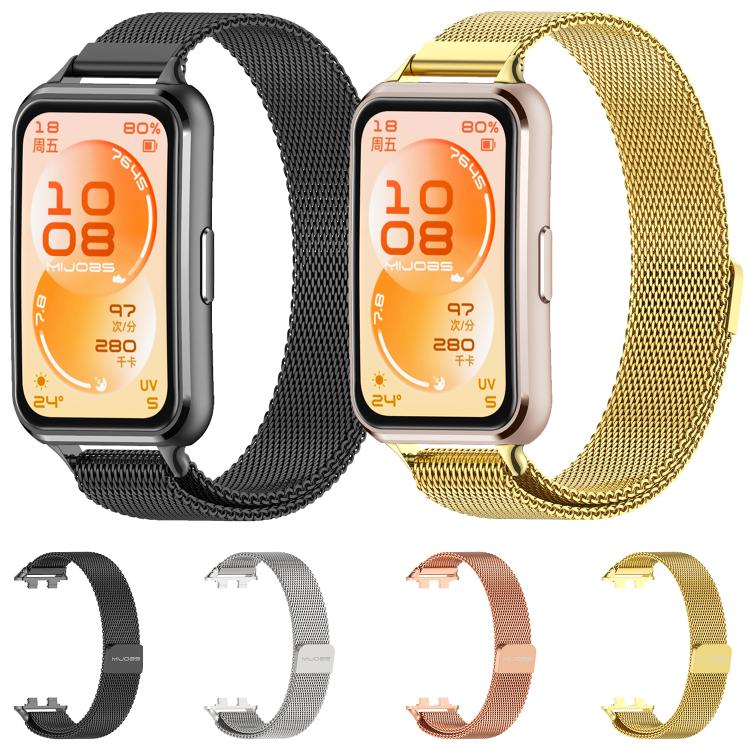 MIJOBS Milanese Magnetic Stainless Steel Watch Band, For Huawei Band 11 / Band 11 Pro