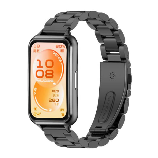 MIJOBS Three Beads Stainless Steel Watch Band, For Huawei Band 11 / Band 11 Pro