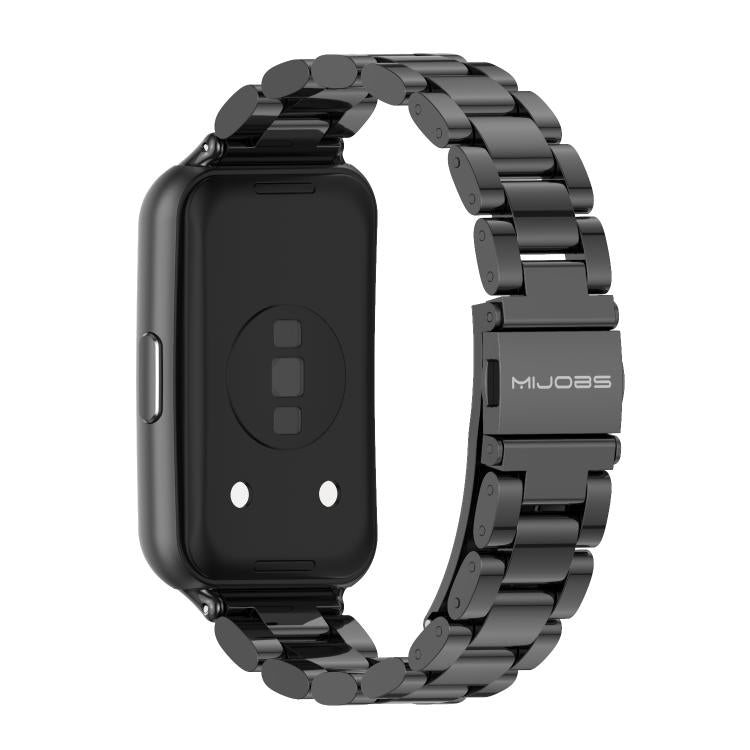 MIJOBS Three Beads Stainless Steel Watch Band, For Huawei Band 11 / Band 11 Pro