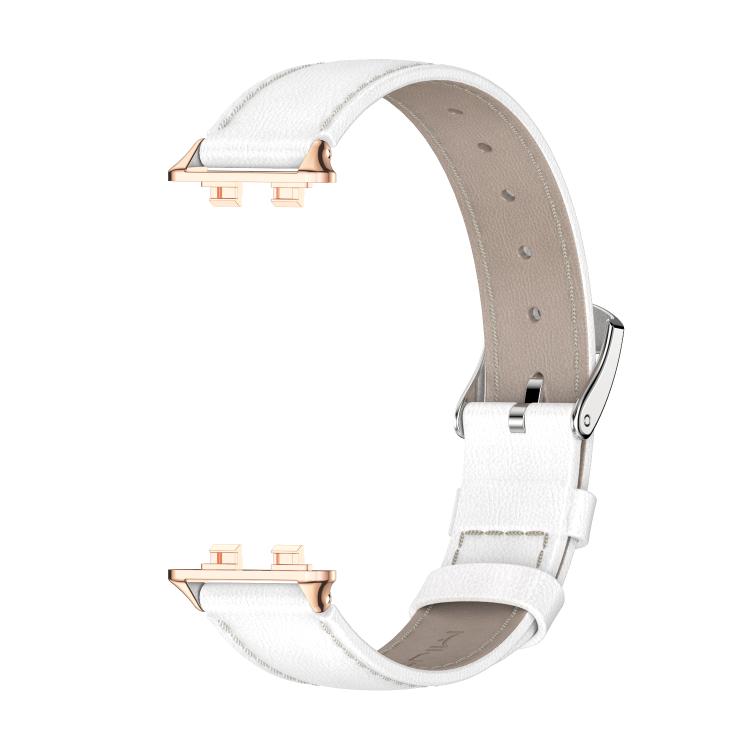 MIJOBS Top Grain Cowhide Watch Band, For Huawei Band 11 / Band 11 Pro