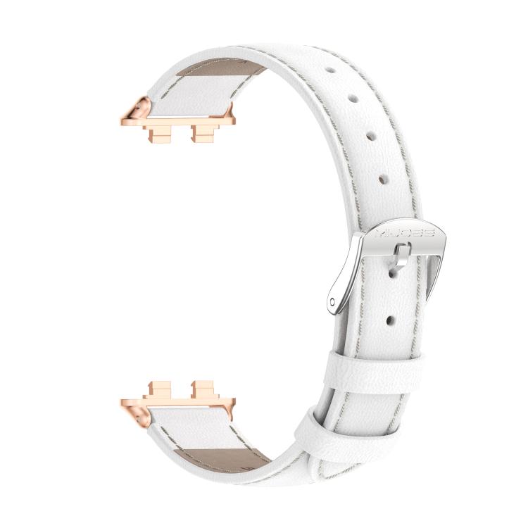 MIJOBS Top Grain Cowhide Watch Band, For Huawei Band 11 / Band 11 Pro