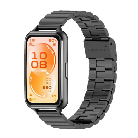 MIJOBS Bamboo-Link Buckle Stainless Steel Watch Band, For Huawei Band 11 / Band 11 Pro