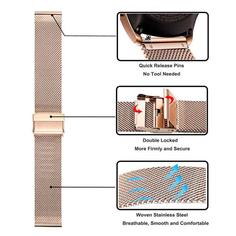 Milanese Buckle Stainless Steel Watch Band with Film Integrated PC Case, For Samsung Galaxy Watch7 44mm, For Samsung Galaxy Watch7 40mm, For Samsung Galaxy Watch6 44mm, For Samsung Galaxy Watch6 40mm, For Samsung Galaxy Watch5 44mm                     ...