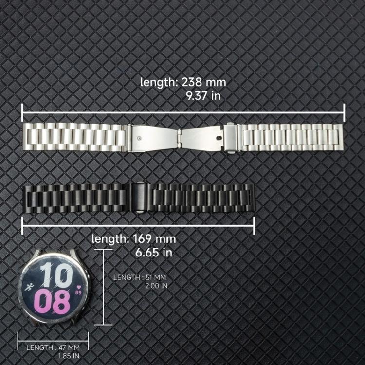Tri-Beads Stainless Steel Watch Band with Full Coverage TPU Case and Strap Link Remover Set, For Samsung Galaxy Watch7 44mm, For Samsung Galaxy Watch7 40mm, For Samsung Galaxy Watch6 44mm, For Samsung Galaxy Watch6 40mm, For Samsung Galaxy Watch5 44mm ...