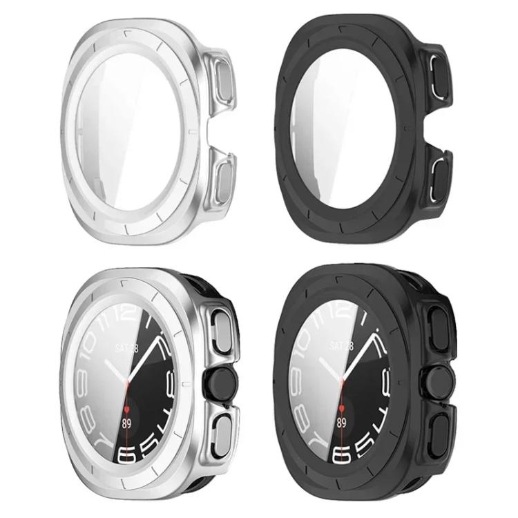 Three Beads Stainless Steel Watch Band with Film Integrated PC Case Set, For Samsung Galaxy Watch Ultra / Ultra 2025
