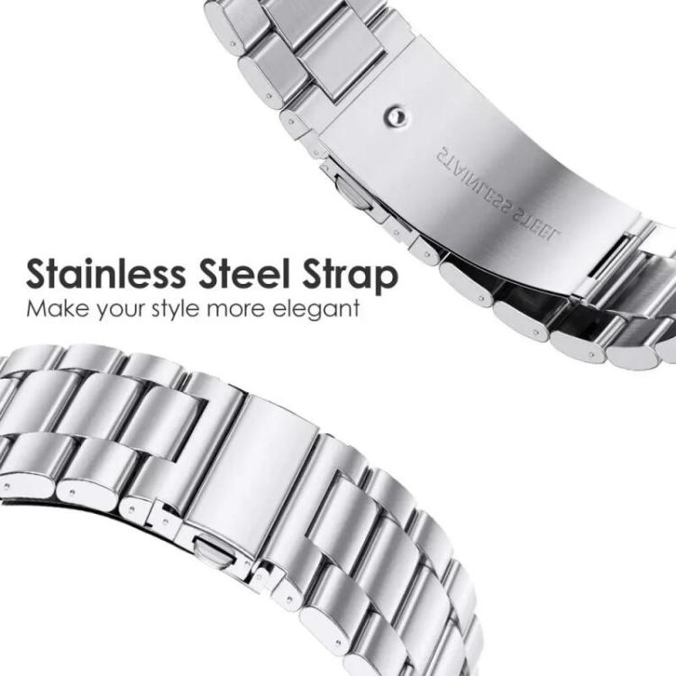 Three Beads Stainless Steel Watch Band with Film Integrated PC Case Set, For Samsung Galaxy Watch Ultra / Ultra 2025