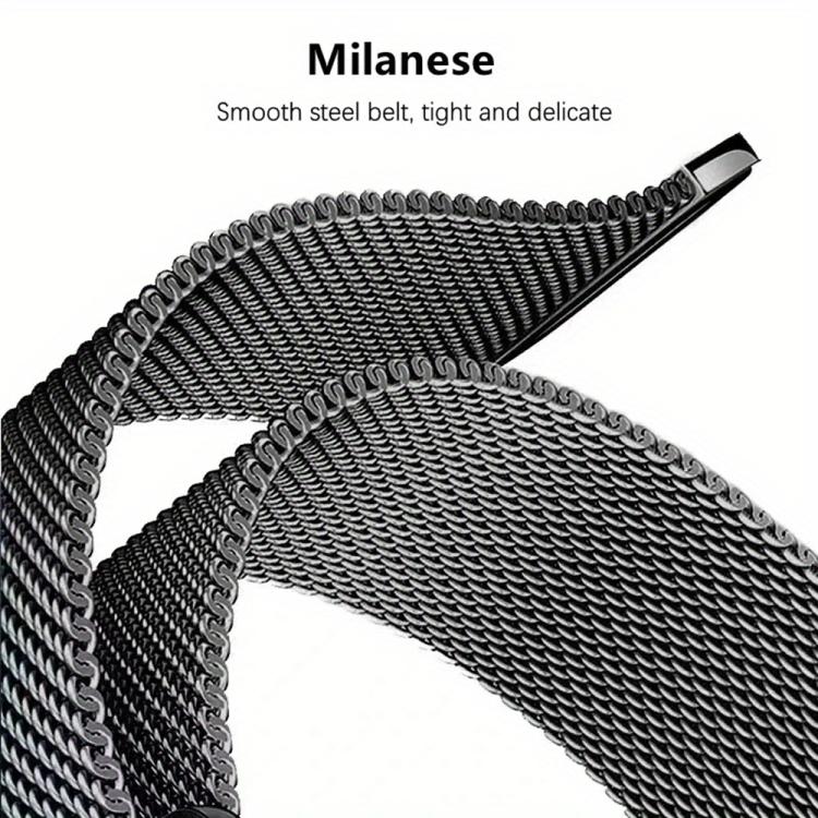 Milanese Stainless Steel Watch Band with Film Integrated PC Case Set, For Galaxy Watch9 / 8 44mm, For Galaxy Watch9 / 8 40mm, For Galaxy Watch8 Classic 46mm