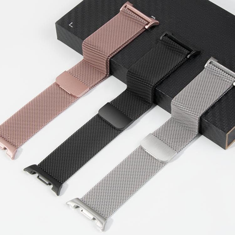 Milanese Stainless Steel Watch Band with Film Integrated PC Case Set, For Samsung Galaxy Watch8 Classic 46mm, For Samsung Galaxy Watch8 44mm, For Samsung Galaxy Watch8 40mm