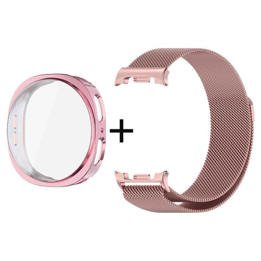 Milanese Stainless Steel Watch Band with Full Coverage TPU Case Set, For Galaxy Watch9 / 8 44mm, For Galaxy Watch9 / 8 40mm, For Samsung Galaxy Watch8 Classic 46mm