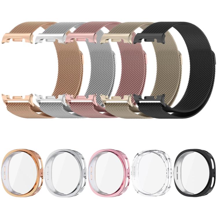 Milanese Stainless Steel Watch Band with Full Coverage TPU Case Set, For Samsung Galaxy Watch8 Classic 46mm, For Samsung Galaxy Watch8 44mm, For Samsung Galaxy Watch8 40mm
