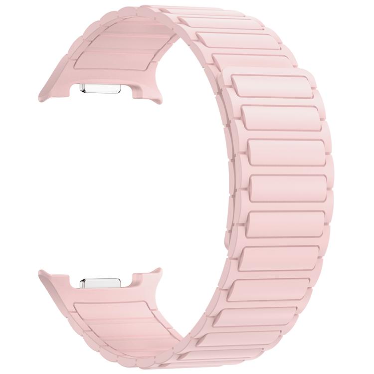 Tri-Beads Magnetic Silicone Watch Band with Film Integrated PC Case Set, For Samsung Galaxy Watch8 Classic 46mm, For Samsung Galaxy Watch8 44mm, For Samsung Galaxy Watch8 40mm