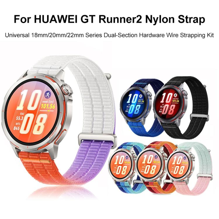 xDfind Double-section Breathable Nylon Watch Band, 18mm, 20mm, 22mm