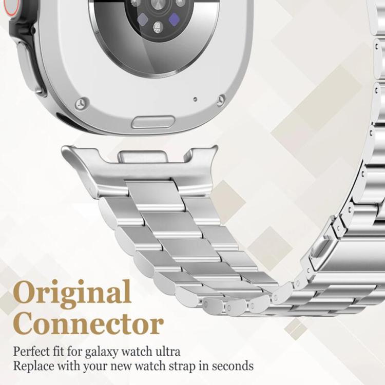 Three Beads Stainless Steel Watch Band with TPU Case Set, For Samsung Galaxy Watch8 Classic 46mm, For Samsung Galaxy Watch8 44mm, For Samsung Galaxy Watch8 40mm