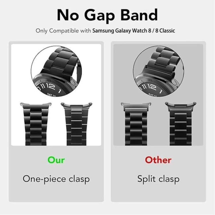 Three Beads Stainless Steel Watch Band with TPU Case Set, For Samsung Galaxy Watch8 Classic 46mm, For Samsung Galaxy Watch8 44mm, For Samsung Galaxy Watch8 40mm