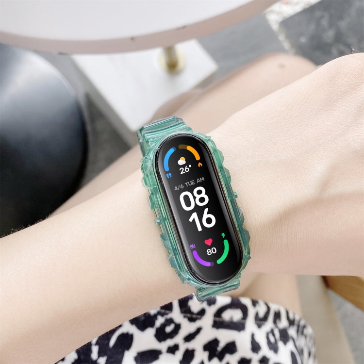 For Xiaomi Mi Band 5 / 4 Universal Silicone Transparent Replacement Strap Watchband