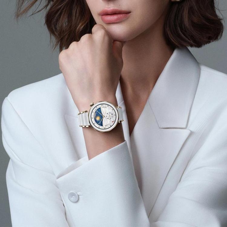 xDfind Rose Gold Buckle Ceramic Stainless Steel Watch Band, For Huawei Watch GT 6 41mm / GT 5 Pro 42mm