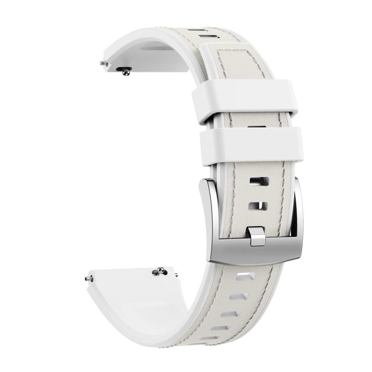 Spring Ear Style Silicone Hybrid Vegan Leather Watch Band, For Huawei Watch Ultimate 2