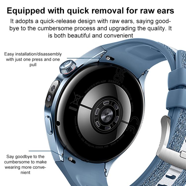 Anniversary Edition Spring Ear Skin Leather Silicone Watch Band, For Huawei Watch Ultimate 2