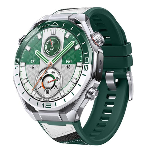 Spring Ear Style Microfiber Leather Skin Silicone Watch Band, For Huawei Watch Ultimate 2