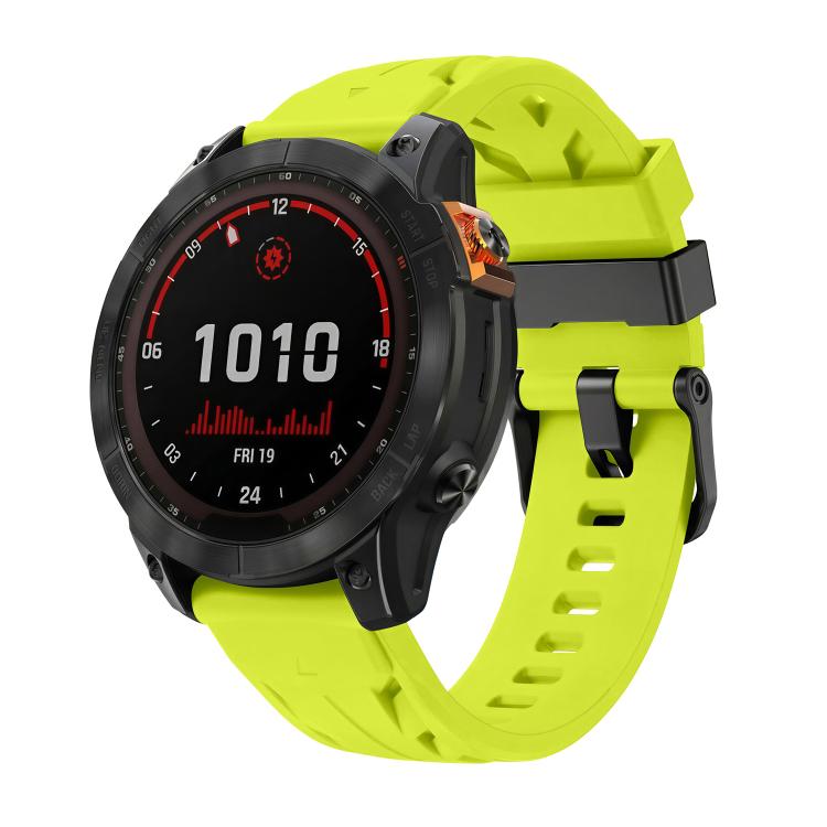 Black Pin Buckle Silicone Watch Band, For Garmin 26mm, For Garmin 22mm