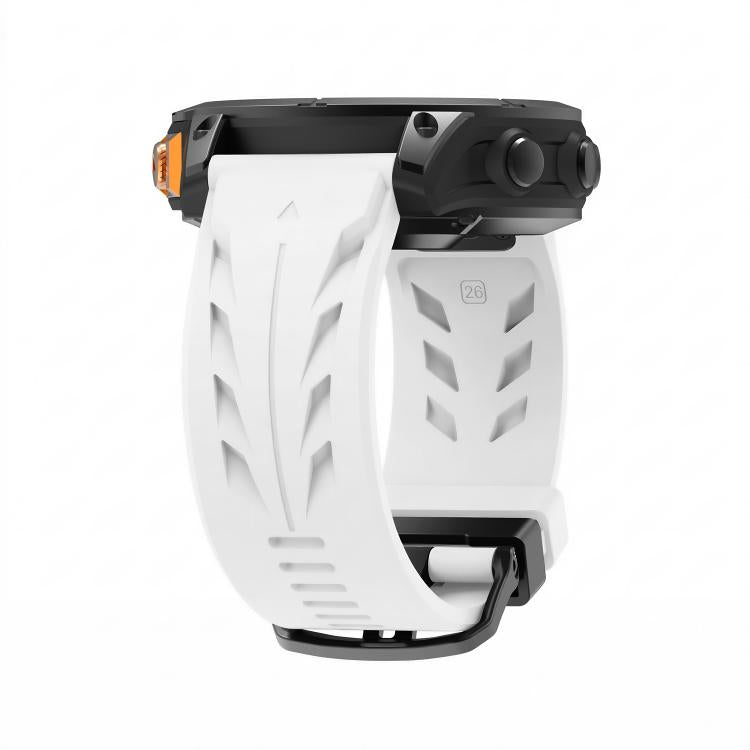 Black Pin Buckle Silicone Watch Band, For Garmin 26mm, For Garmin 22mm