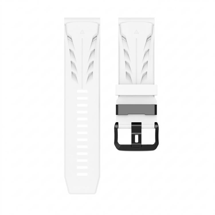 Black Pin Buckle Silicone Watch Band, For Garmin 26mm, For Garmin 22mm