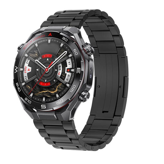 Three Beads Folding Clasp Stainless Steel Watch Band, For Huawei Watch Ultimate 2