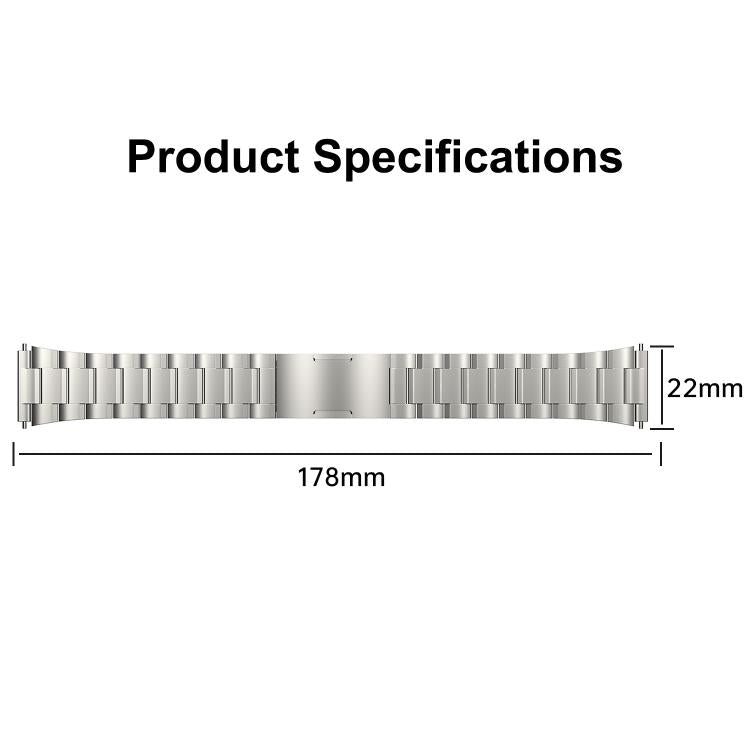 Three Beads Folding Clasp Stainless Steel Watch Band, For Huawei Watch Ultimate 2