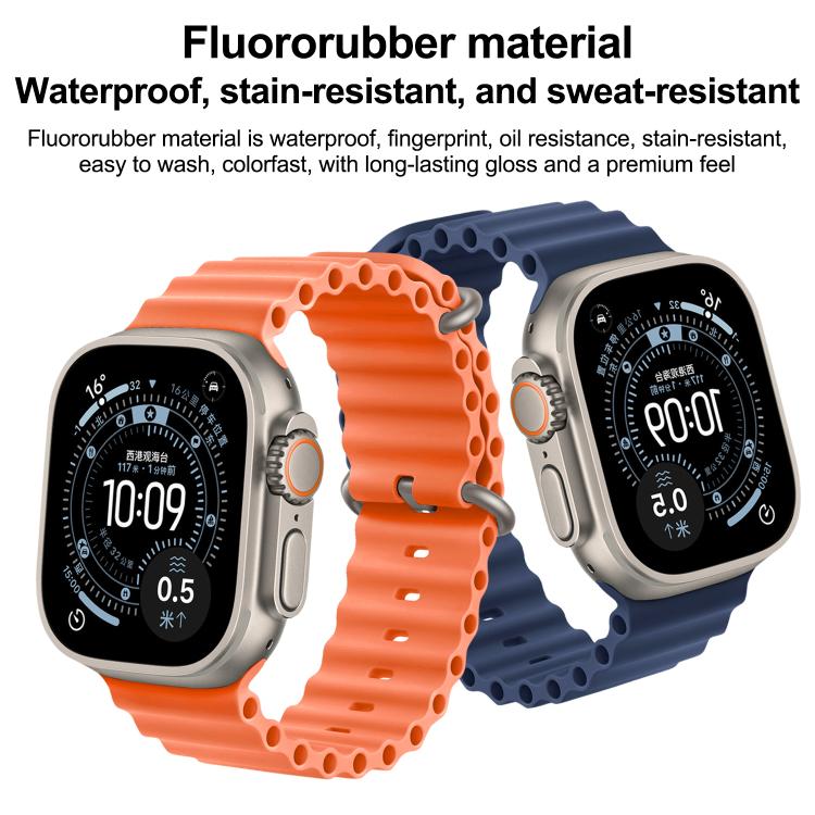 Ocean Solid Color Fluoroelastomer Watch Band, For Apple Watch 42mm / 41mm / 40mm / 38mm
