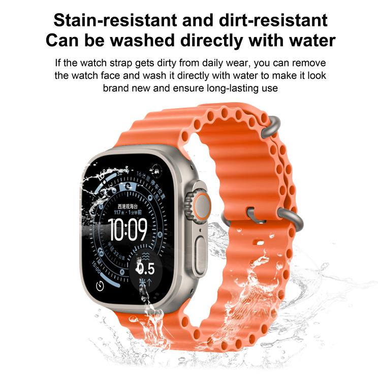 Ocean Solid Color Fluoroelastomer Watch Band, For Apple Watch 42mm / 41mm / 40mm / 38mm