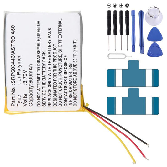 Bluetooth Earphone Battery, For Astro A50 A20 800mAh