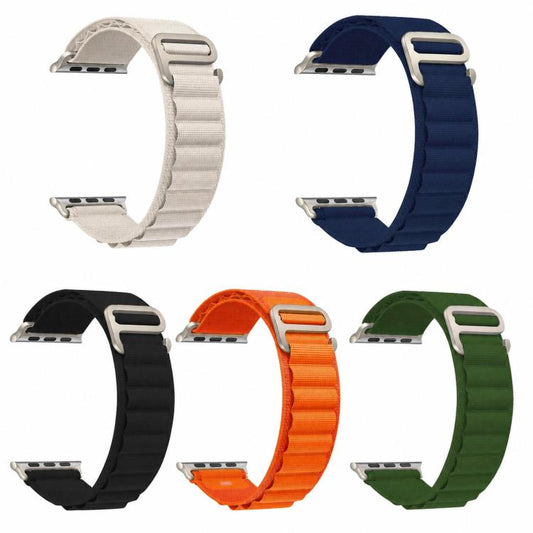 5 Pack xDfind Aline Nylon Loop Watch Band, For Apple Watch 42 / 44 / 45 / 46 / 49mm, For Apple Watch 38 / 40 / 41 / S11 42mm