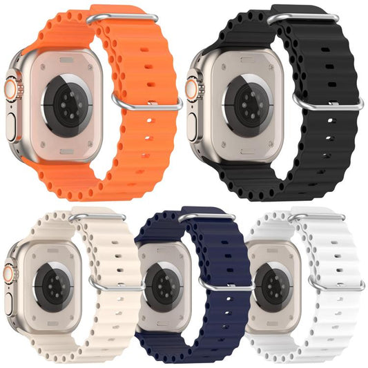 5 Pack xDfind Ocean Silicone Watch Band, For Apple Watch 42 / 44 / 45 / 46 / 49mm, For Apple Watch 38 / 40 / 41 / S11 42mm