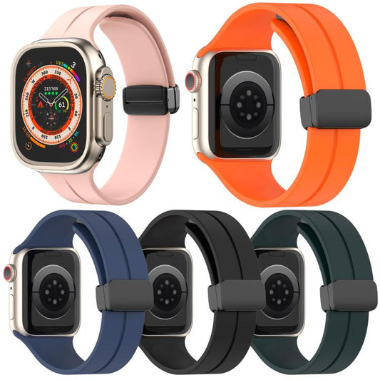 5 Pack xDfind Solid Color Magnetic Buckle Silicone Watch Band, For Apple Watch 42 / 44 / 45 / 46 / 49mm, For Apple Watch 38 / 40 / 41 / S11 42mm