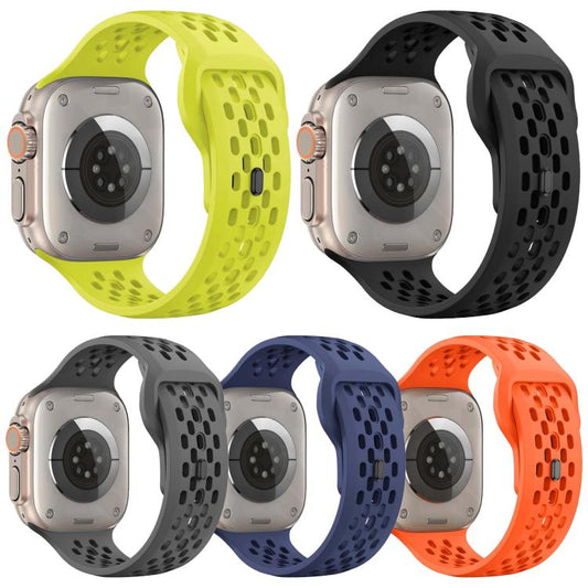 5 Pack xDfind Mesh Reverse Buckle Silicone Watch Band, For Apple Watch 42 / 44 / 45 / 46 / 49mm, For Apple Watch 38 / 40 / 41 / S11 42mm