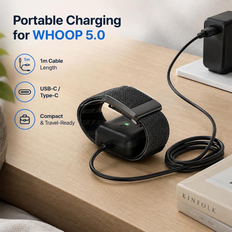 For WHOOP 5.0 Portable Smart Watch Charger Length: 1m, USB-A Interface, USB-C / Type-C Interface