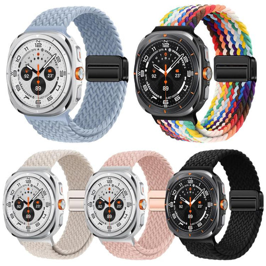 5 Pack xDfind Magnetic Buckle Nylon Braid Loop Watch Band, For Galaxy Watch9 / 8 / 8 Classic