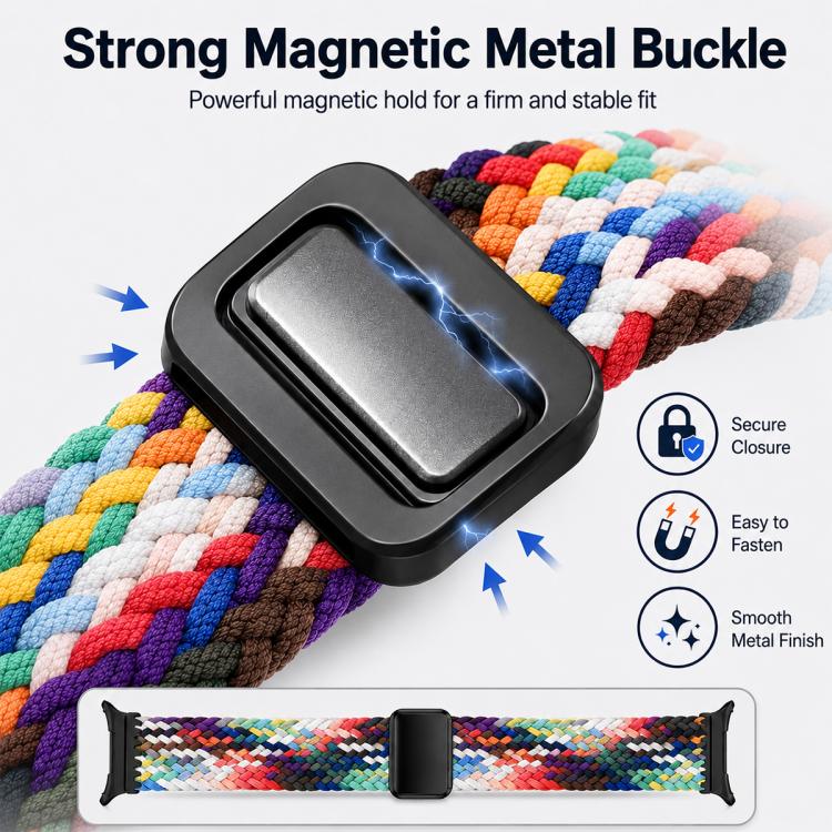 5 Pack xDfind Magnetic Buckle Nylon Braid Loop Watch Band, For Galaxy Watch9 / 8 / 8 Classic