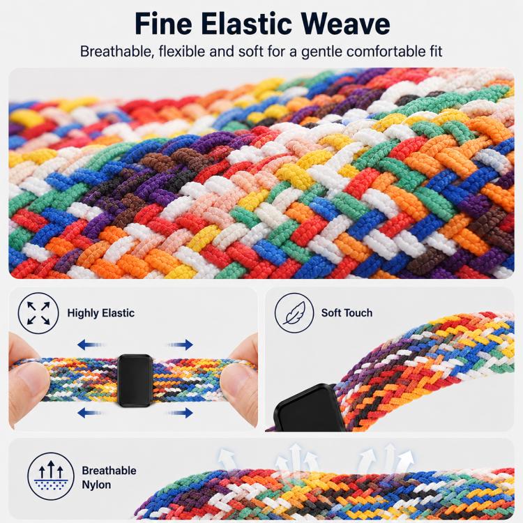 5 Pack xDfind Magnetic Buckle Nylon Braid Loop Watch Band, For Galaxy Watch9 / 8 / 8 Classic
